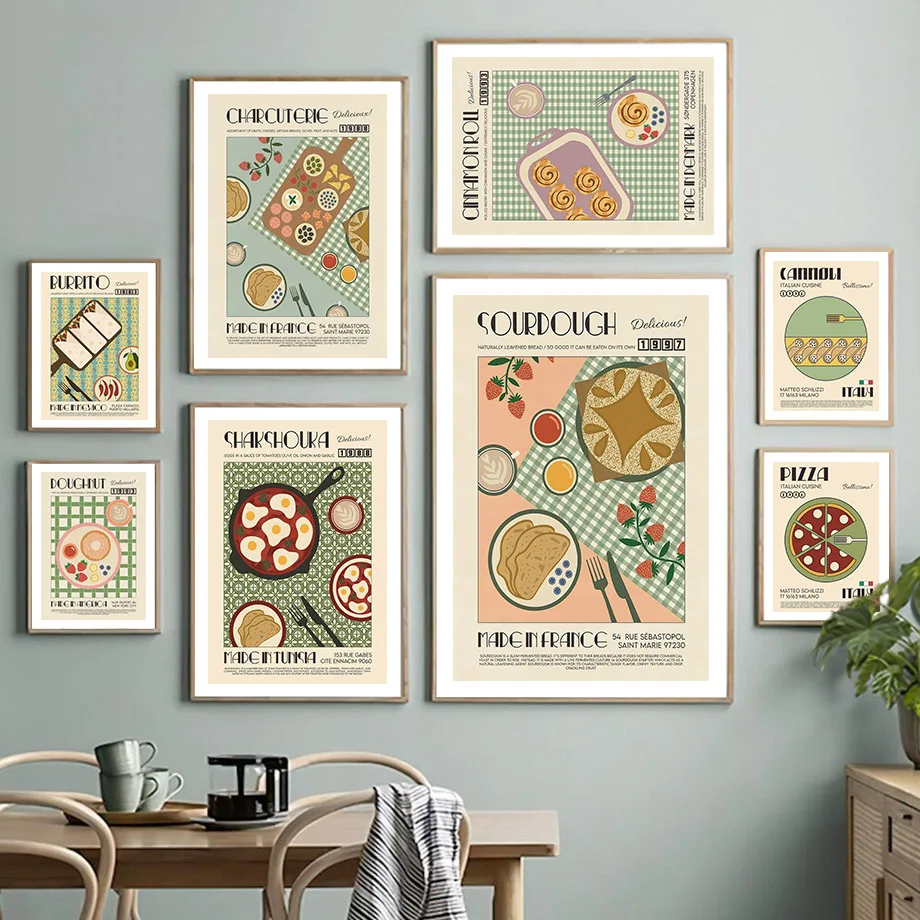 Картина на холсте с изображением пиццы сыра еды | Дом и сад