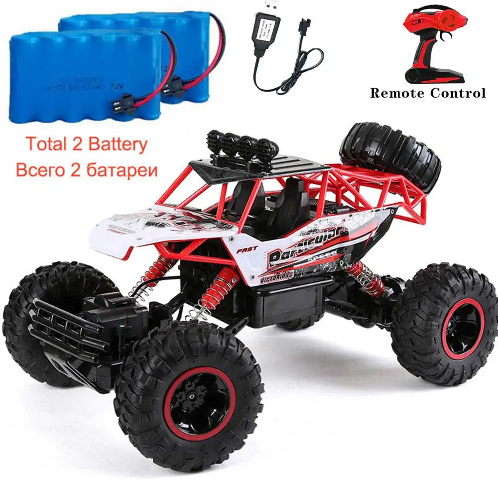 37cm Red 2 battery Радиоуправляемая машина 1/12 4WD с дистанционным управлением высокоскоростная машина 2,4 Ghz электрические радиоуправляемые игрушки Monster Truck Багги внедорожные Автомобили детские подарки - Цвет: 37cm Red 2 battery