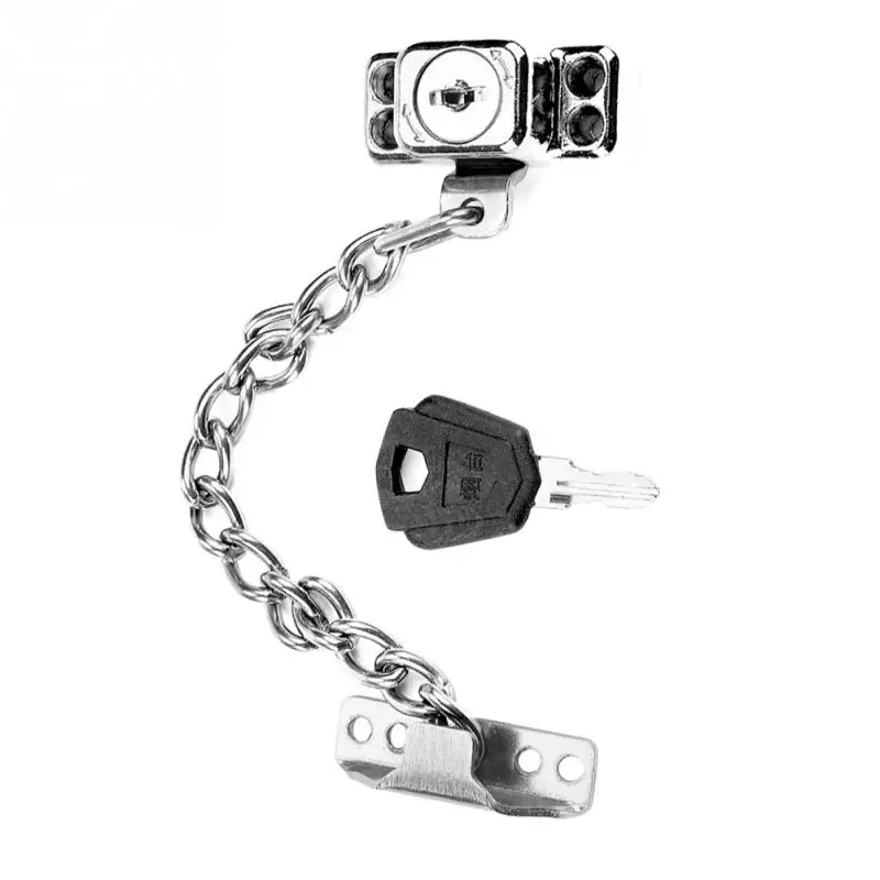 Дверь Окно безопасный слайд замок из нержавеющей стали цепь Противоугонный