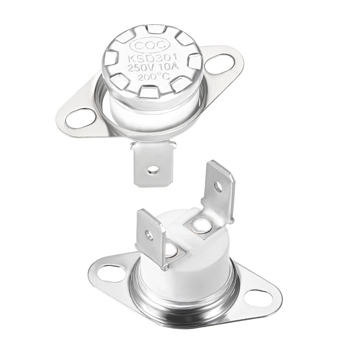 

Uxcell переключатель контроля температуры, термостат, KSD301 200 °C, 10A, нормально закрытый N.C 2шт