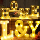 Светодиодный ночсветильник сделай сам с буквами 3D, английский шатер с буквами 26 s, ночник с алфавитом, атмосферный домашний декоративный светильник для свадьбы, дня рождения