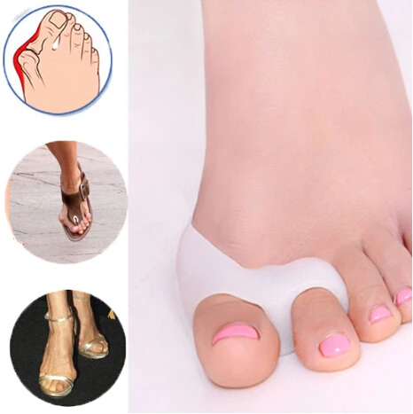 

2 шт. = 1 пара Силиконовый сепаратор для пальцев ног Bunion Bone Ectropion регулятор пальцев внешний прибор инструменты для ухода за ногами вальгусный ...