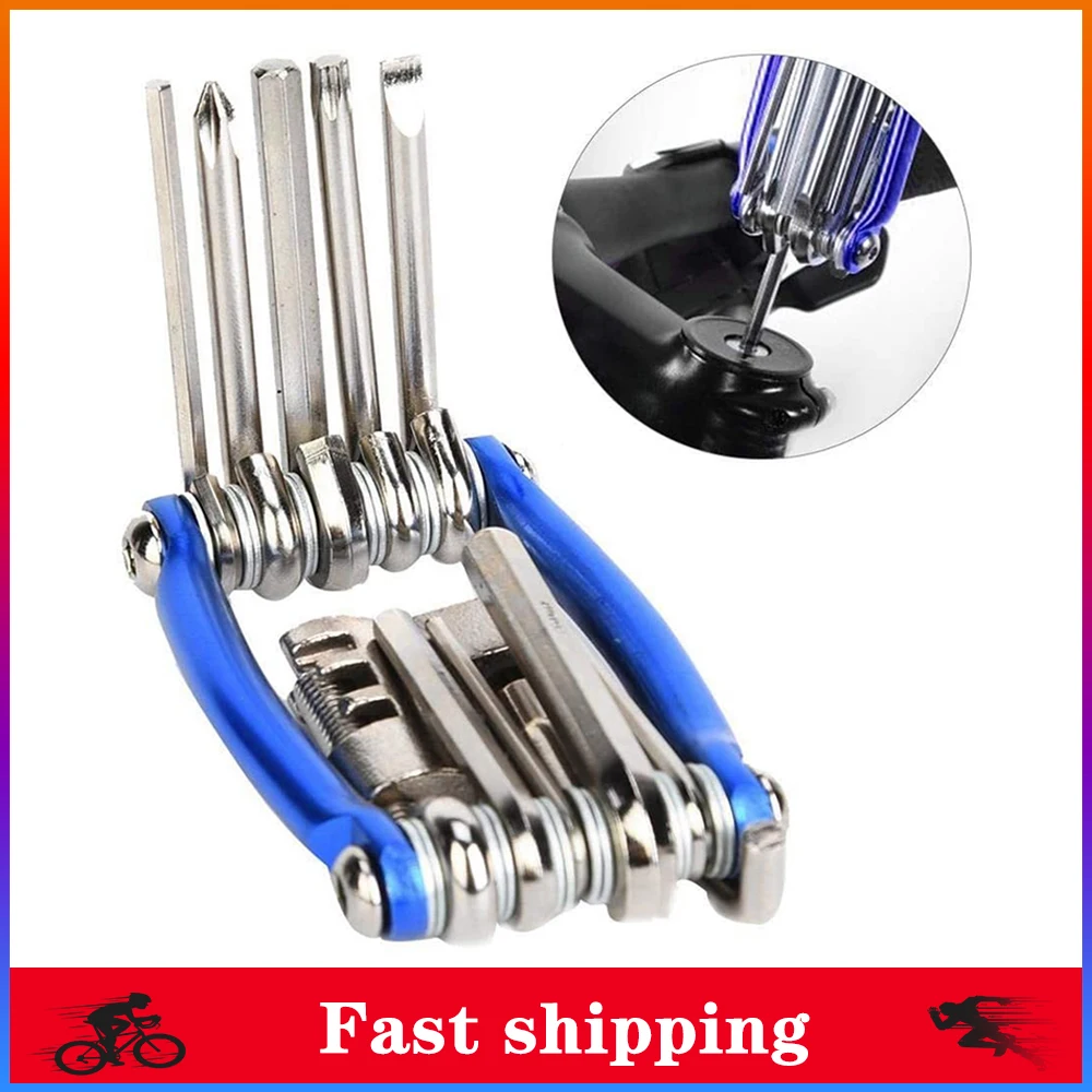 

Multifunction 11 In1 Bike Bicycle Repairing Set Kit Bicycle Repair Tools Wrench Screwdriver Hex Spoke MTB Mountain Cycling Tools