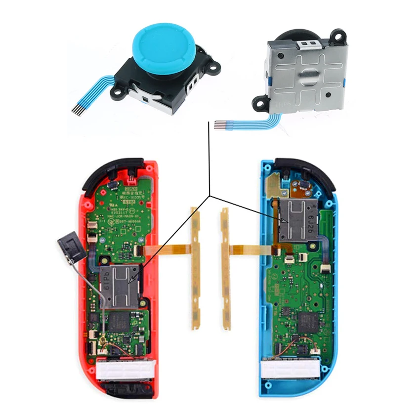 Юйси 3D аналоговые Joycon джойстик для пальца палочки Сенсор & замок Пряжка Замена