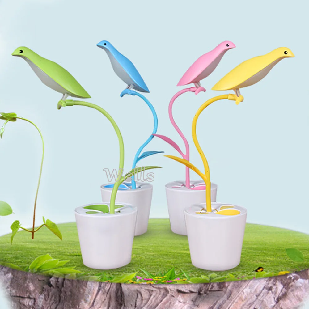 Светодиодная настольная лампа с регулируемой яркостью и ручкой для