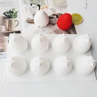 christmas pine cone silicone candle mold 3d diy handmade aromatherapy candles soap beeswax mould kitchen cake making tools