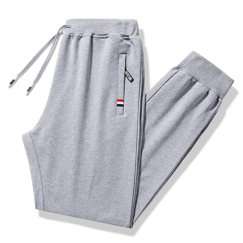 

Pure cotton men's sports casual pants Korean fashion loose straight four seasons Pants Large knitted pants long pants men's