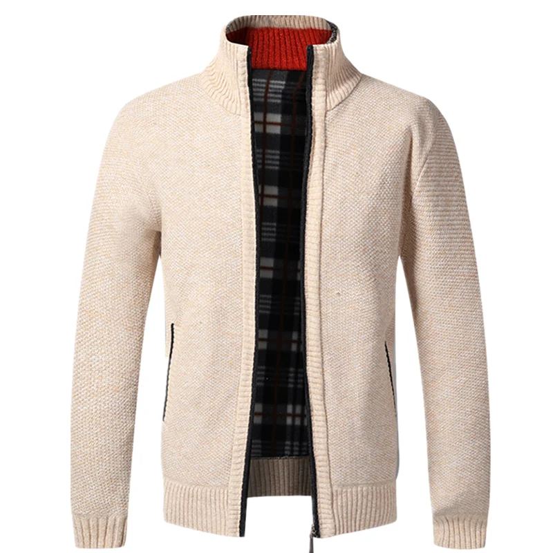 

AIOPESON Slim Fit Cardigan Men Stand Collar Casual Outwear Mens Sweater 2021 New Autumn Winter Business Warm Men Clothing