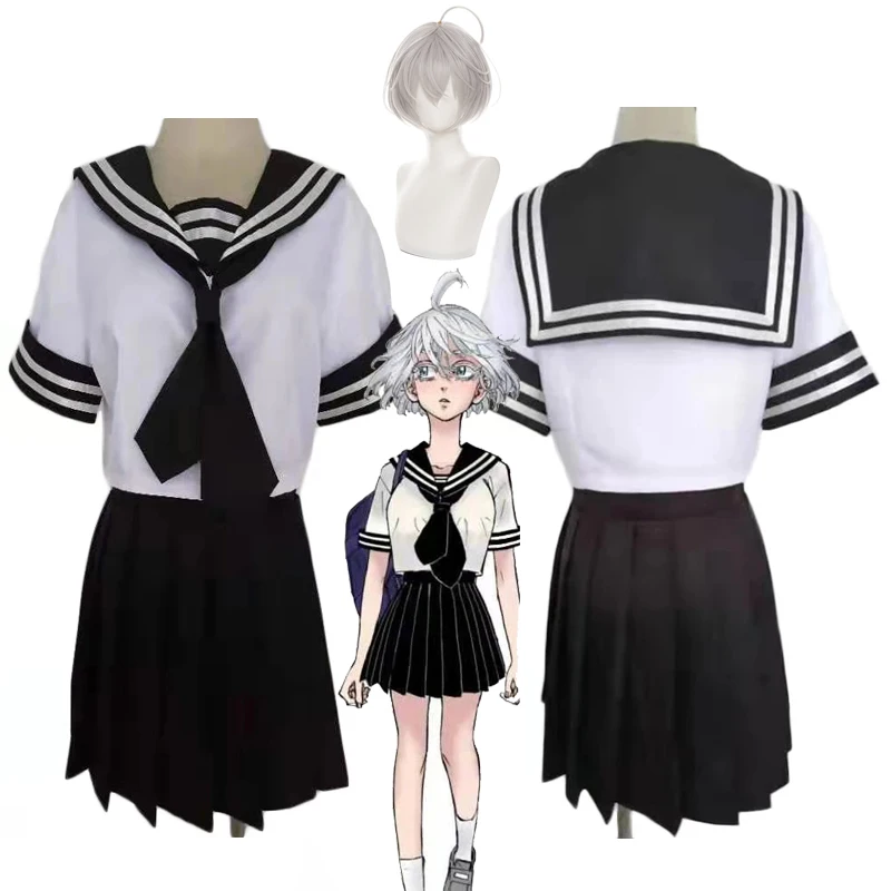 

Anime Clothes Tokyo Revengers Cosplay Costumes Senju Kawaragi Skirt Shirt Wig Sailor Suit JK Uniforms School Girl Uniform Woman