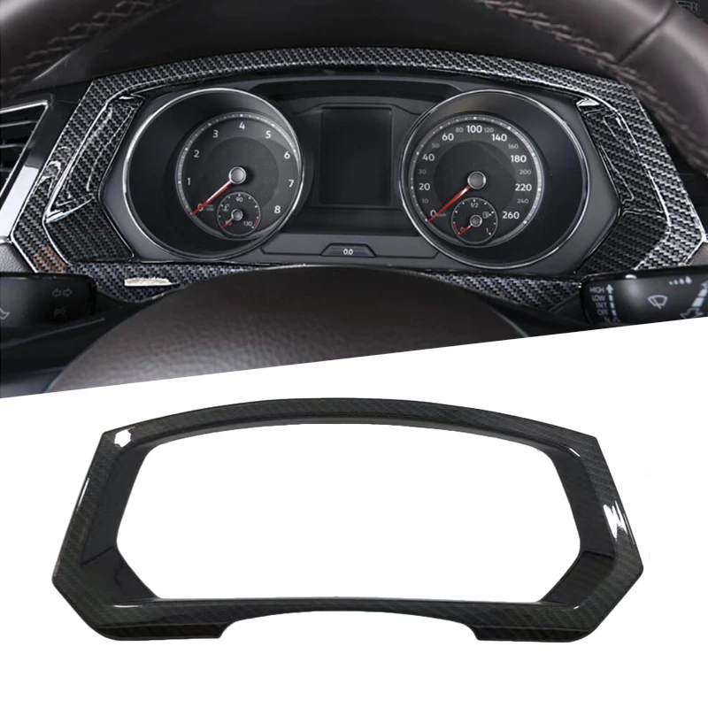 

Middle Console Instrument Panel Garish Dashboard Cover Frame Carbon fiber For Volkswagen Tiguan Second Generation 2017 2018