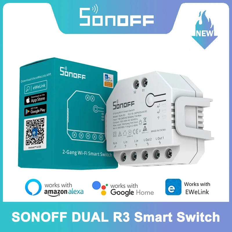 SONOFF DUAL R3 2 банды двойной релейный модуль DIY Мини Смарт-переключатель измерения