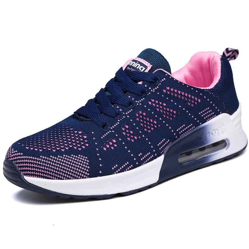 Женские спортивные кроссовки дышащие Нескользящие на плоской подошве с