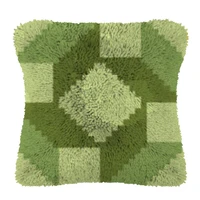 green lattice embroidery fits foamiran for flowers latch hook rug kits needlework set with latch hook pillow