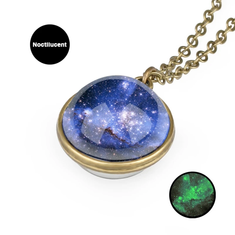 Ожерелье светится в темноте Галактическая система двухсторонняя для стекла