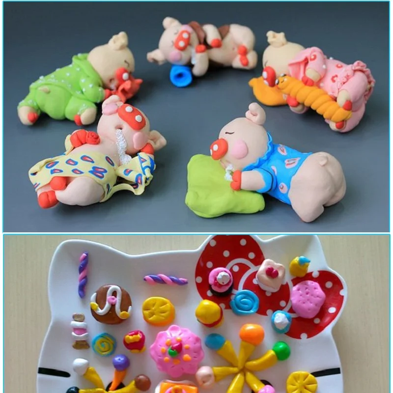 30g/Pcs 2019NEW Professional Soft Clay Mud Pottery Sculpting Ceramic Colorful Translucent Quality Sculpey Polymer Accessories | Дом и сад