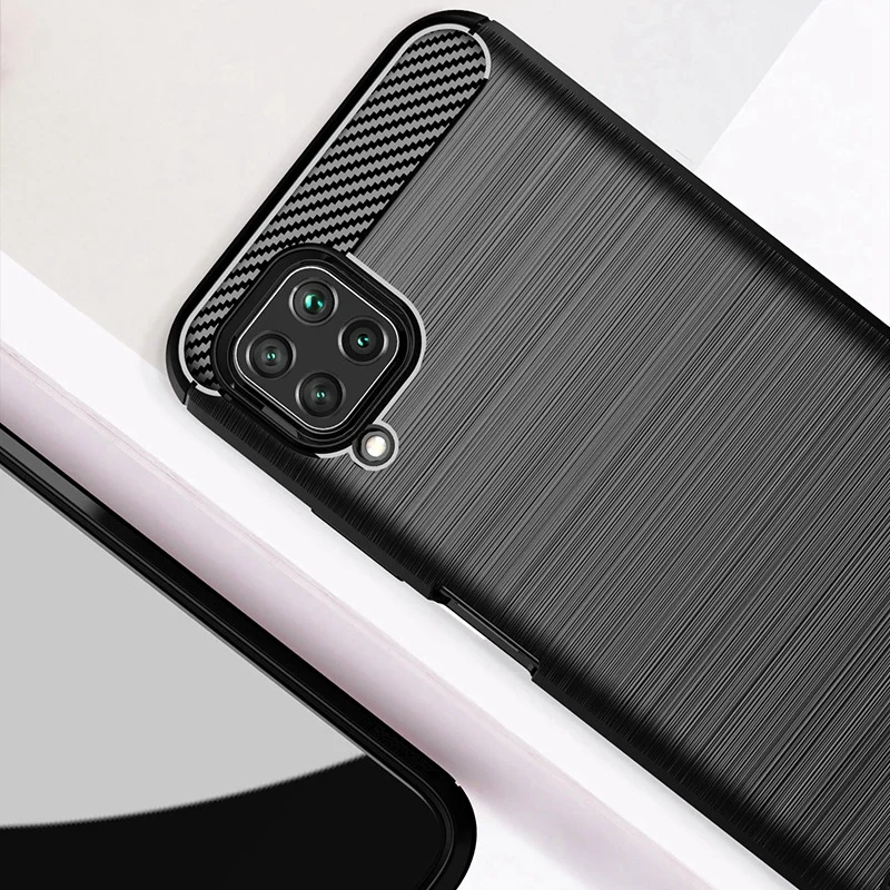 

Suitable for Huawei P40 Lite Mobile Phone Shell, Anti-Drop Silicone TPU Brushed Protective Soft Shell