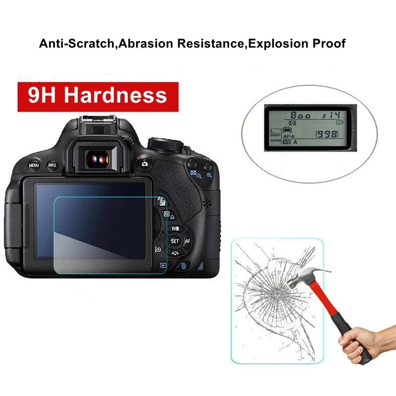 Для камеры Nikon D750 закаленное защитное самоклеящееся стекло основной ЖК дисплей +