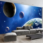 Пользовательские Настенные обои HD Космос планета 3D Звездное небо Фреска детская спальня гостиная фон настенная живопись Домашний декор