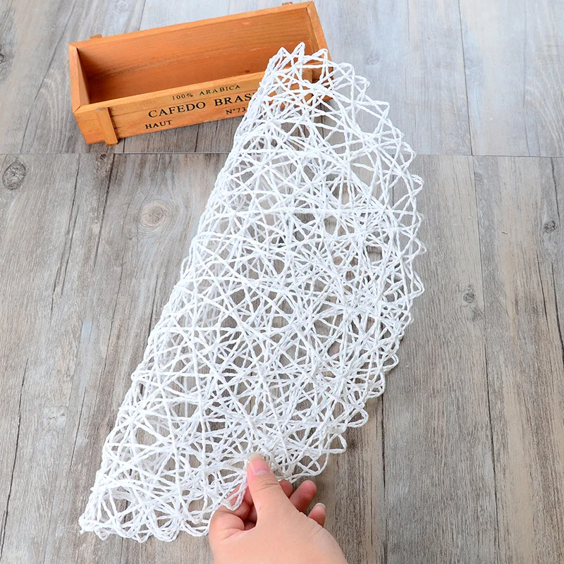 Полый тканый коврик Круглый бумажный волоконный для фотосъемки реквизит фон