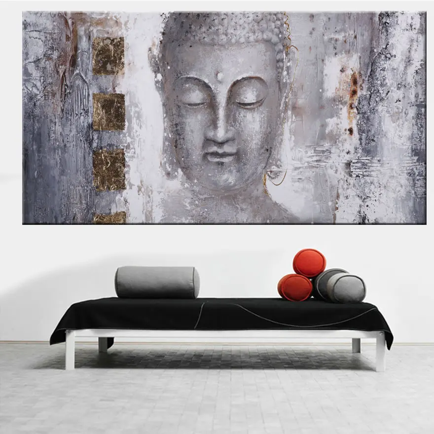 Современная абстрактная картина маслом на холсте с изображением лорд Будды