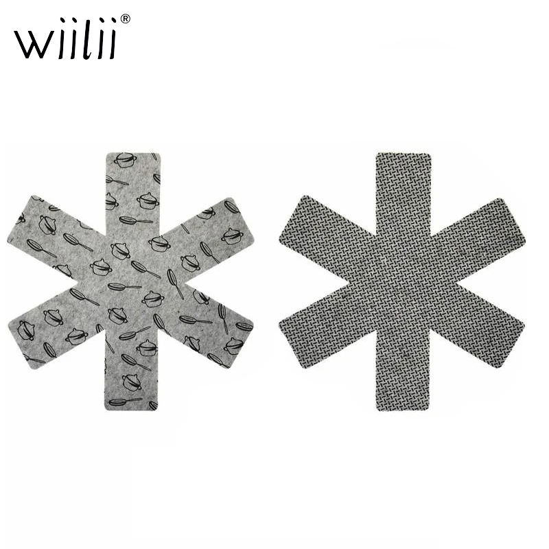 Нетканый Противоскользящий набор разделитель накладки для кастрюль и