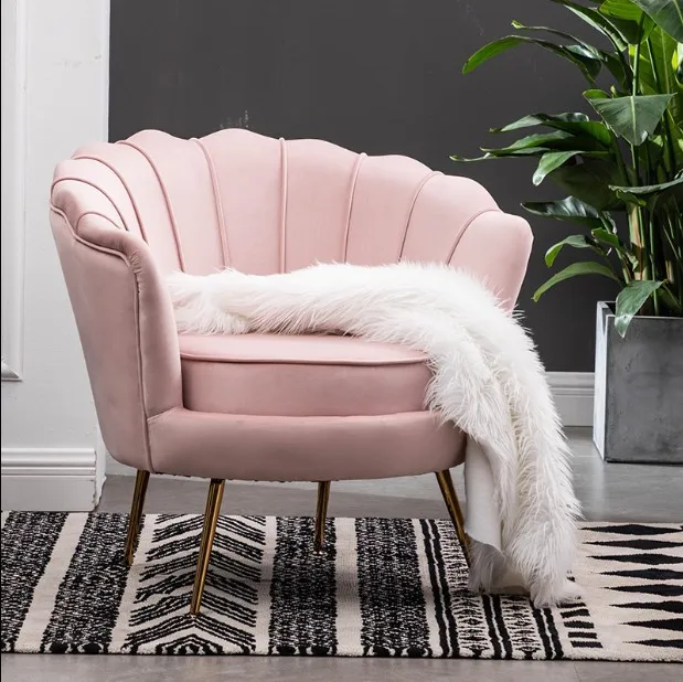 

Small apartment light luxury single sofa Nordic modern minimalist living room bedroom clothing store double sofa lounge sofa