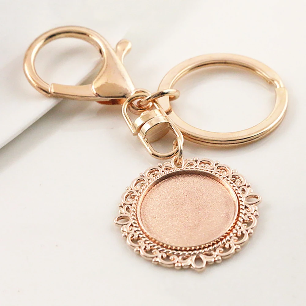 20 мм Внутренний размер розового золота цвет Камея установочная база Ручная