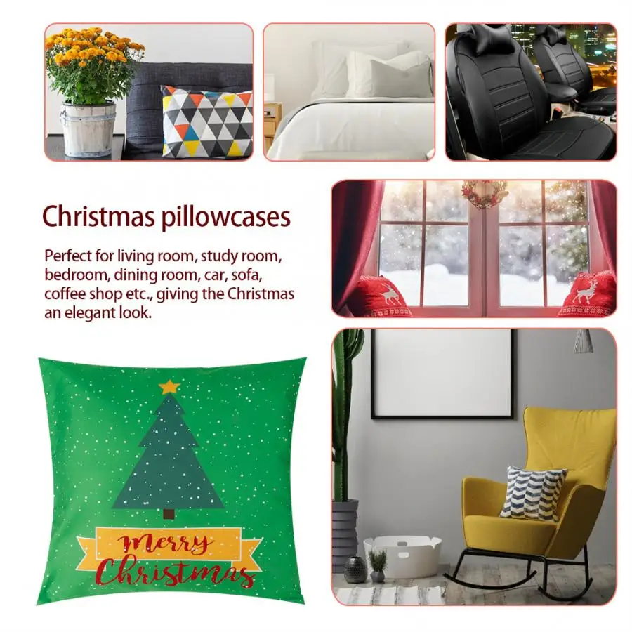 Рождественский стиль наволочка диван кровать чехол для подушки дома украшение