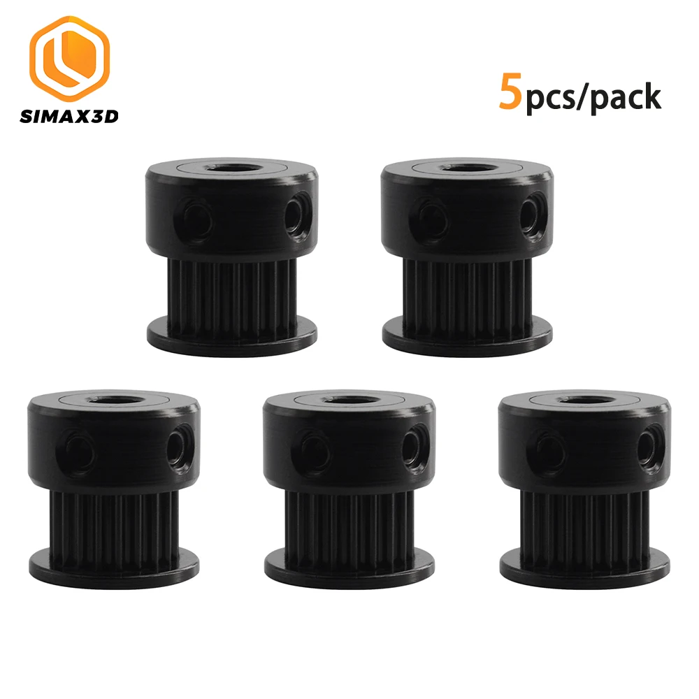 SIMAX3D 5 шт. черный GT2 алюминий 20 зубцов зубчатый шкив отверстие мм ширина 6 идеально