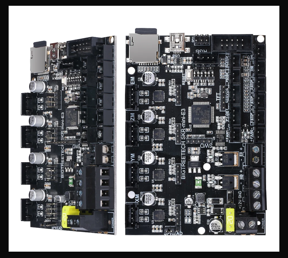 BIQU BIGTREETECH СКР мини E3 32 бит Управление доска Интегральные TMC2209 UART RGB марлина с TFT35 для Ender 3/5 3D-принтеры Запчасти