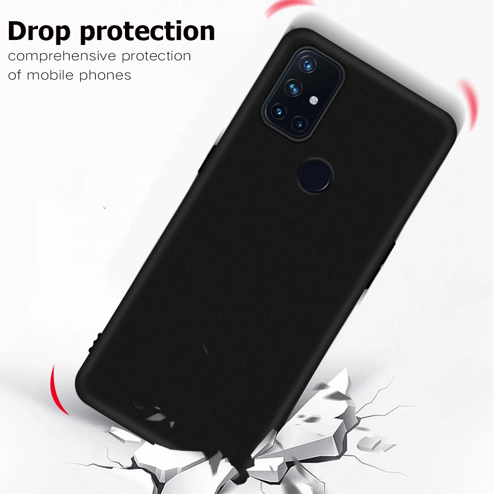 silicone phone case for oneplus nord ce 5g n100 n10 matte protective fundas case for one plus nord ce slim pure black cover caqa free global shipping