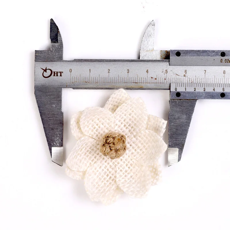 6 см/5 шт джутовая хэндмейд гессенской мешковины цветы винтажные Свадебные