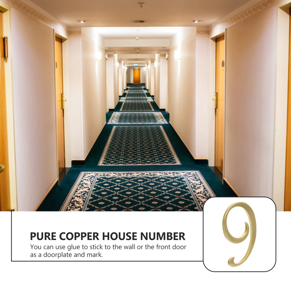 

1pc Copper Door Number House Number Mailbox Number Street Address Number