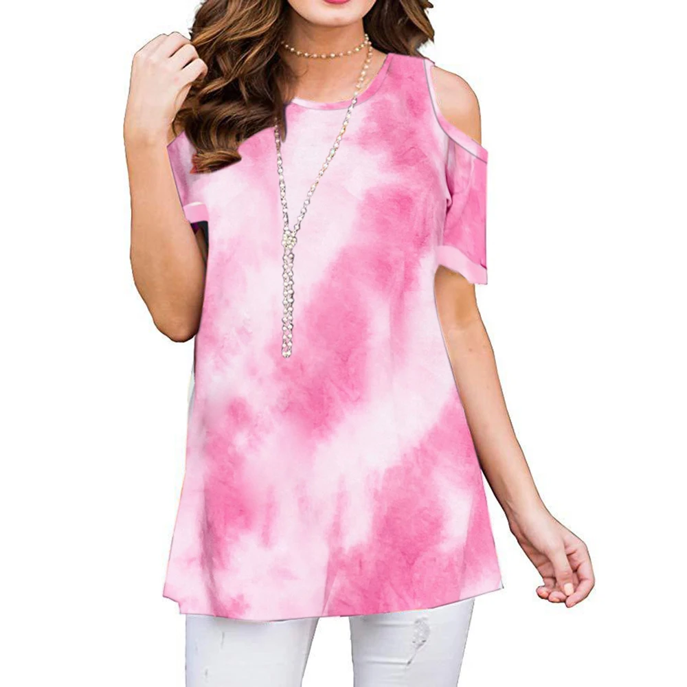 Женская блузка и рубашка с коротким рукавом Nebula топы принтом в виде