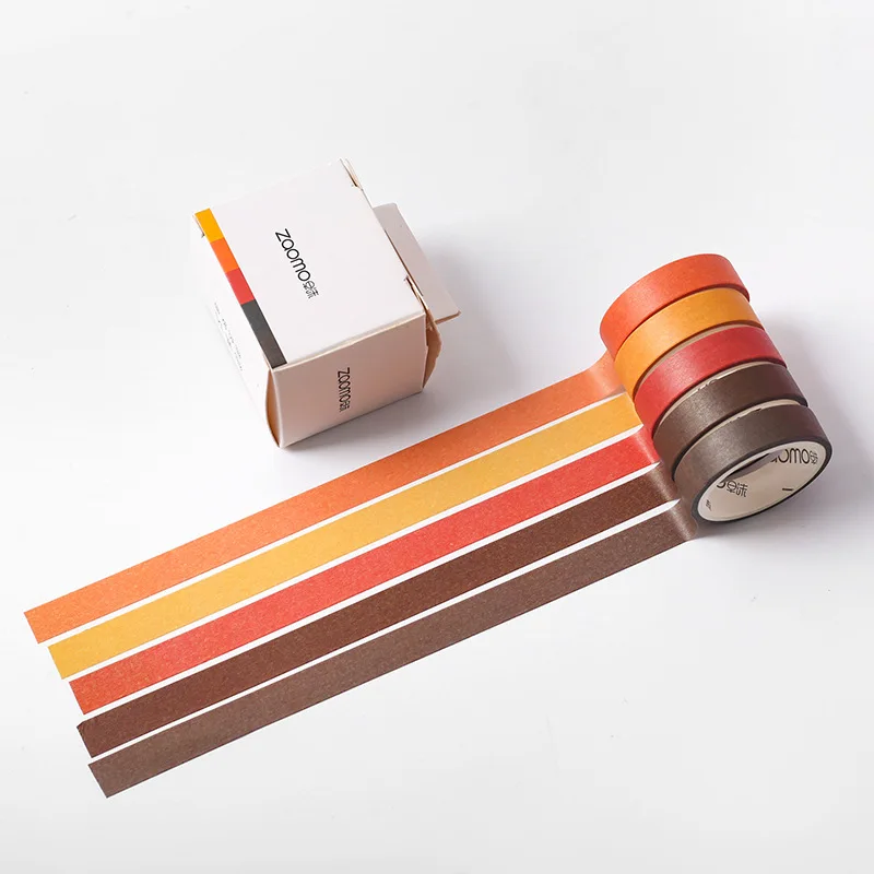5Pcs/pack Simple Solid Color Masking Tape Set Kawaii Muji Washi Tape Diary Journal Decor Adhesive Tape Christmas Washi Tape D20 - Цвет: 10