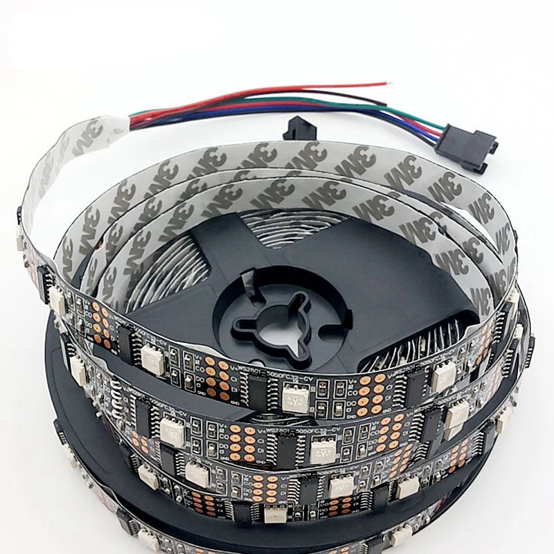 5 в постоянного тока м ws2801 внешняя 2801 ИС индивидуально Адресуемая 5050 smd Rgb лента 32