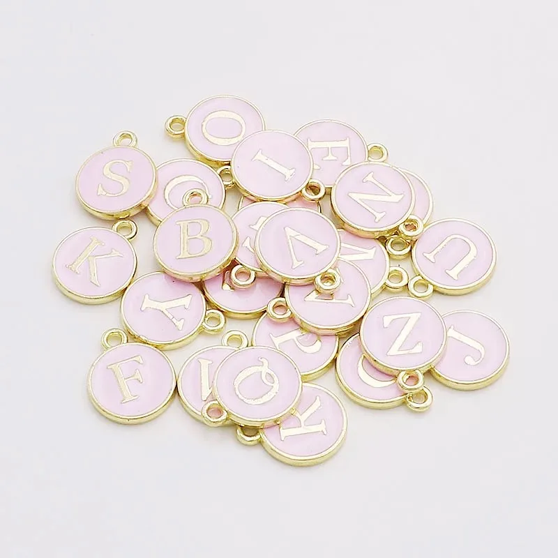 

Jewelry Accessories Drop Oil Double Sided 26 English Alphabet Name Buckle Pendant Accessories