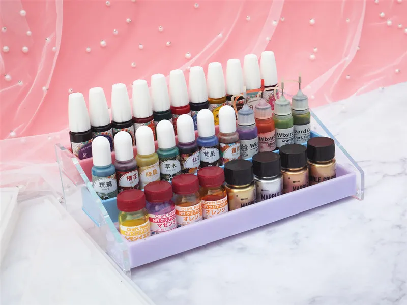 

DIY Crystal Epoxy Mold Storage Rack Lipstick Storage Shelf UV Resin Molds Jewelry Accessories Tools