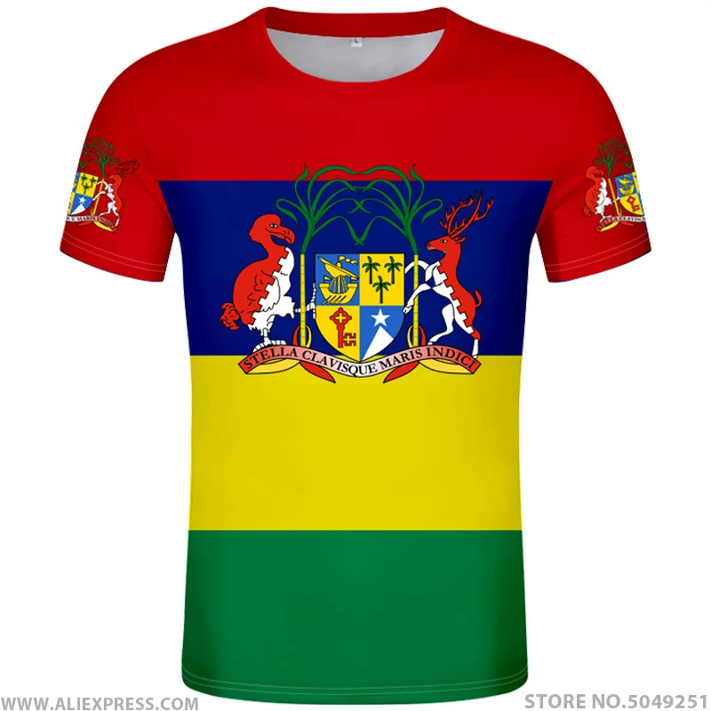 

MAURITIUS T Shirt Name Number Mus T-shirt Photo Clothing Print Diy Free Custom Made Not Fade Not Cracked Tshirt Jersey