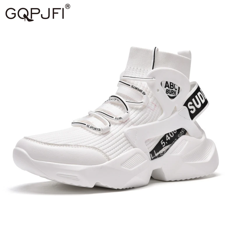 

Men's Shoes Running Shoes Autumn And Winter Breathable Trendy Shoes Sports Thick Soled Socks White Shoes Net Red Men's Old Shoes