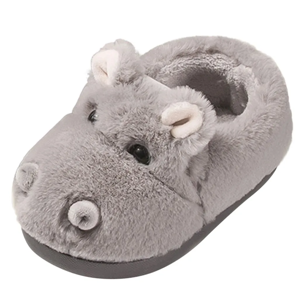 2019 детские тапочки для маленьких девочек и мальчиков милые домашние из флока с