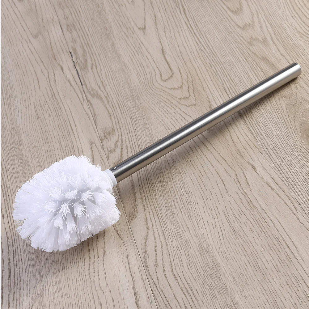 

4PCS Stainless Steel Toilet Brush Bathroom Cleaning Brush Toilet Accessory (White)