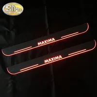 SNCN Car LED Door Sill For Nissan Maxima 2016 2017 2018 Ultra-thin Acrylic Dynamic LED Welcome Light Scuff Plate Pedal