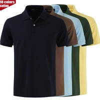top quality 2021 new fashion slim fit short sleeve t shirt casual turn down collar mens cotton t shirt golf polos shirt xs 4xl