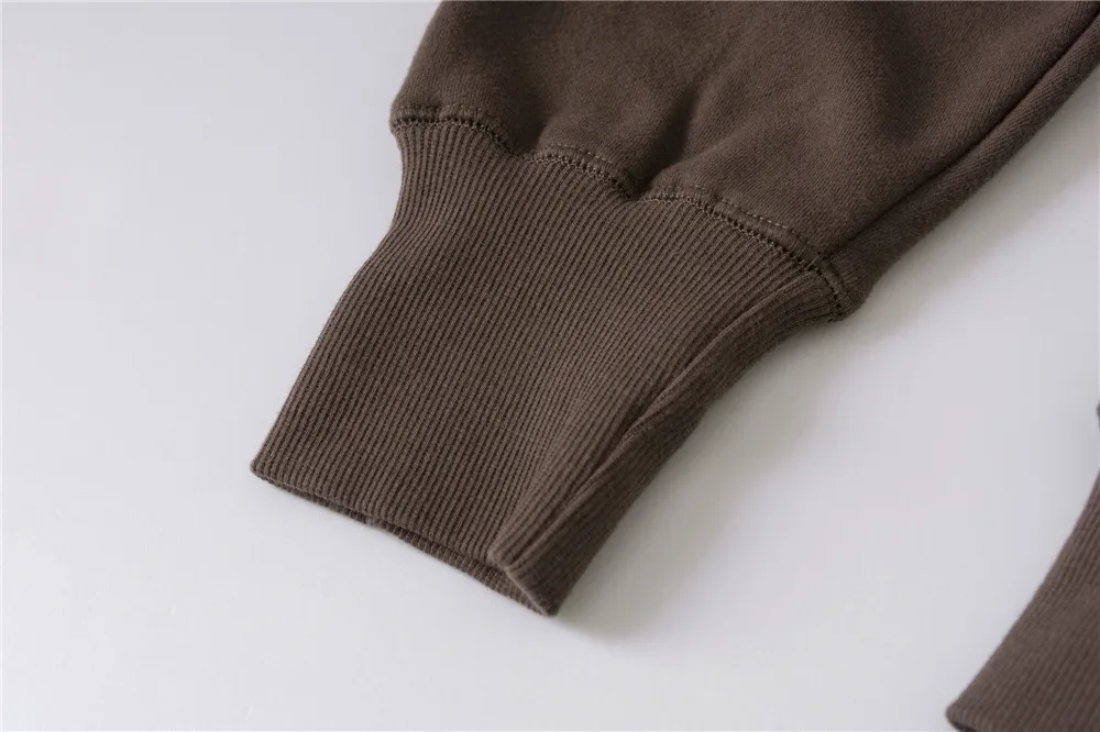 

2020 Autumn and Winter Pure Cotton Plus Velvet Sweatshirt Contrast Color Letters Casual Sweatshirt Round Neck Top