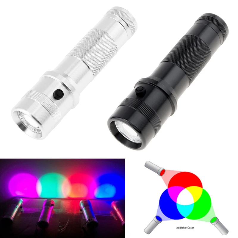 

SecurityIng CF01 Zoomable Multicolor Flashlight 10 Color in 1 LED Colorful Torch for Night Signal Light / Photograph Effect