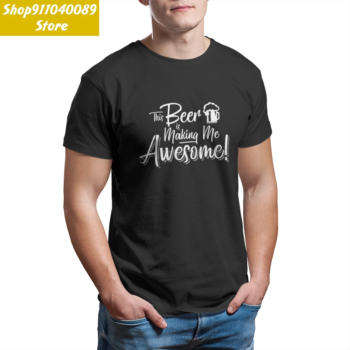 Это пиво делает меня потрясающими 2021 черные топы из аниме в стиле панк Мужская