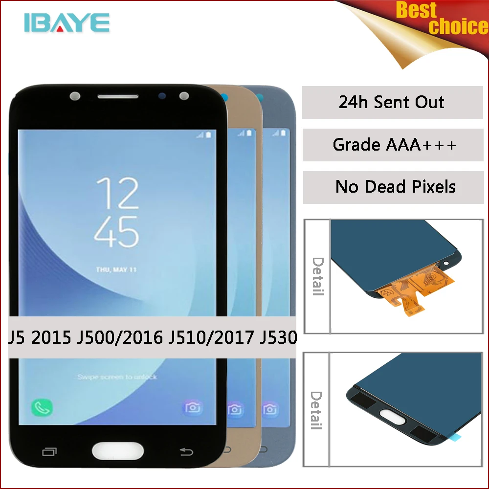 ЖК для Samsung Galaxy J5 2015 j500/J5 2016 J510/J5 2017 J530 дисплей сенсорный экран дигитайзер Запасные
