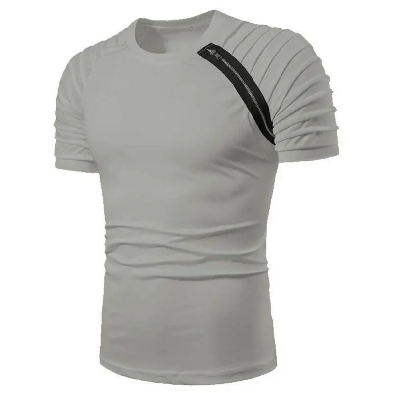 

Men's Plain Short Sleeve T-Shirt Blouse Top Summer Sports Gym Fitness Holiday