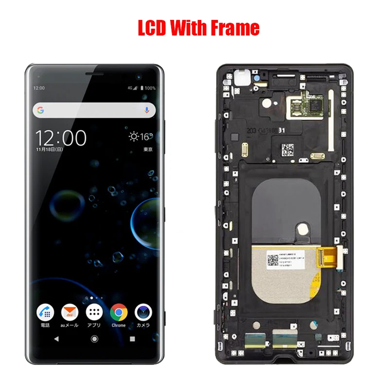 

For Sony Xperia XZ3 LCD screen assembly with front case touch glas,For Sony Xperia XZ3 H9436 H8416 H9493 LCD Display original